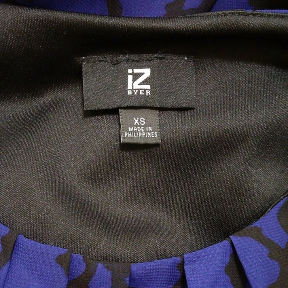 Shift Mini Dress with Chiffon Overlay - Sz‎ XS - Picture 5 of 6